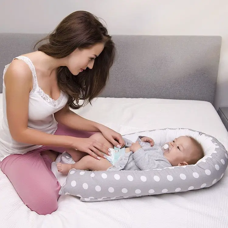 Travel Foldable Portable stripde Solid baby sleeper cotton ...