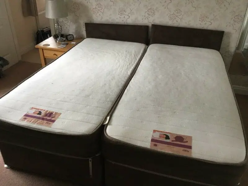 Two extra long single beds 3ft x 6ft 6
