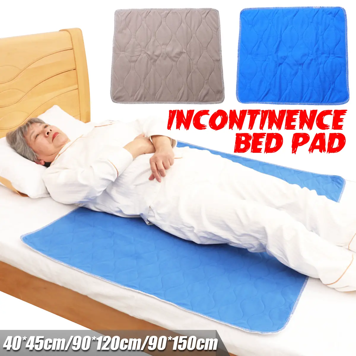 Waterproof Washable Reusable Bed Pad Incontinence Bed Wetting Mattress ...