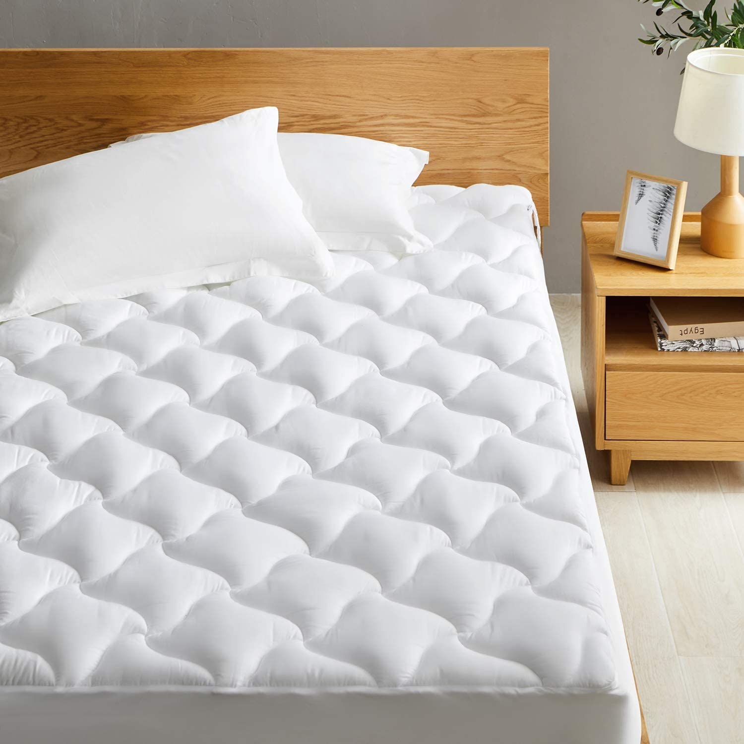 Western Home Cotton Queen Size Mattress Pad Cover, Thick Mattress ...
