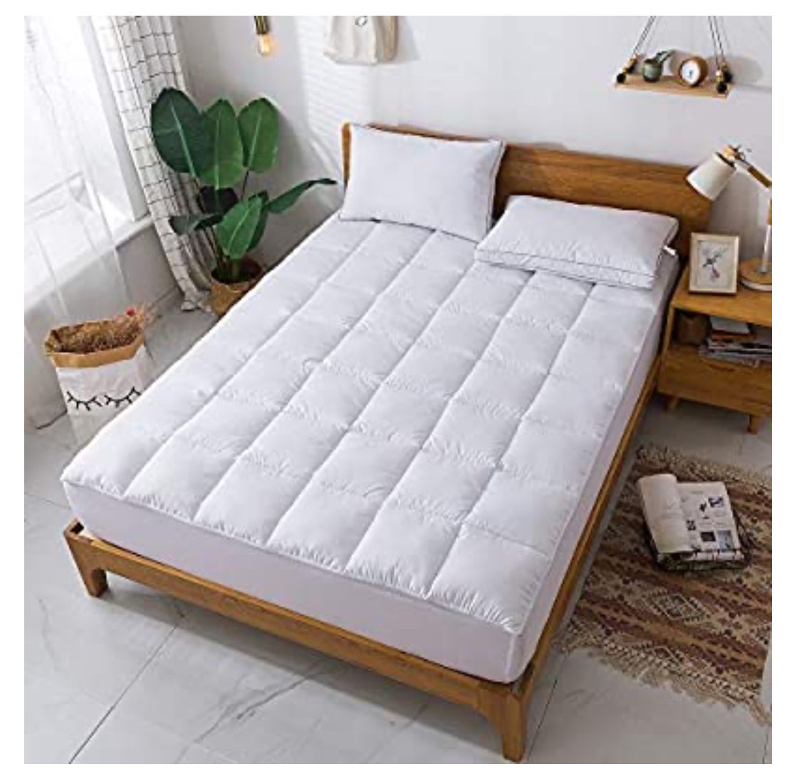 Whatbedding Fitted Mattress Pad from Amazon